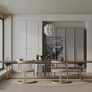 Modern table combination 3d model