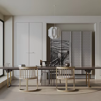 Modern table combination 3d model