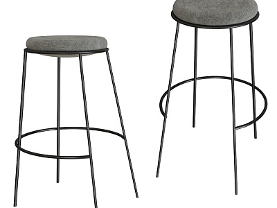 rest modern bar stool 3d model