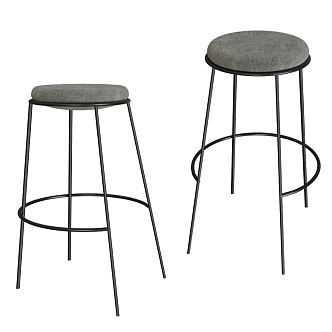 rest modern bar stool 3d model