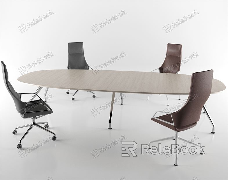 Modern Conference Table and Chair Conference Table and Chair Combination model