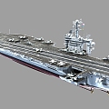 U.S. Nimitz-class aircraft carrier CVN77 USS George Bush carrier Pacific Fleet aircraft F18 E2D UH60 3d model