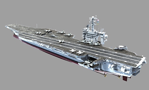 U.S. Nimitz-class aircraft carrier CVN77 USS George Bush carrier Pacific Fleet aircraft F18 E2D UH60 3d model