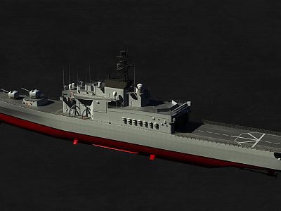 modern warship destroyer model