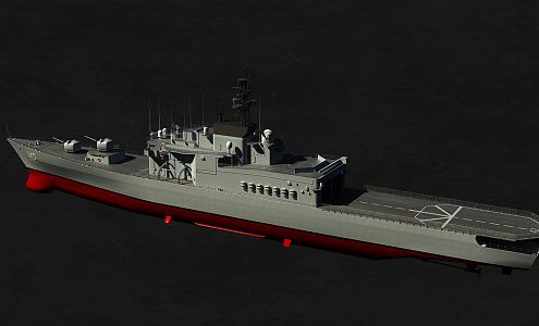 modern warship destroyer 3d model