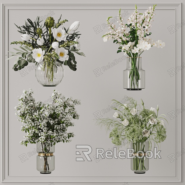 Modern Vase Vase Flower Art model