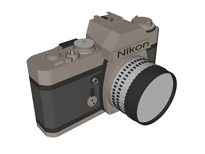 Nikon Digital Camera With Classic Design And Detachable Lens For Photography 3d model
