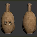 Four Terracotta Vase Sculptures With Ancient Decorative Carvings Of Detailed Figures