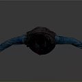 Gray Vest Blue Shirt And Jeans Displayed With Arms Outstretched On Gradient Gray Background