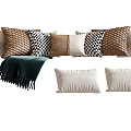 Modern pillow combination 3d model