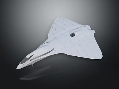 Futuristic White Spacecraft Prototype with Streamlined Aerodynamic Design for Space Exploration 3d model