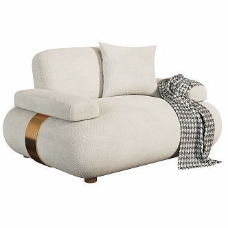 Single Sofa Casual Chair Single Chair Fabric Sofa 3d model