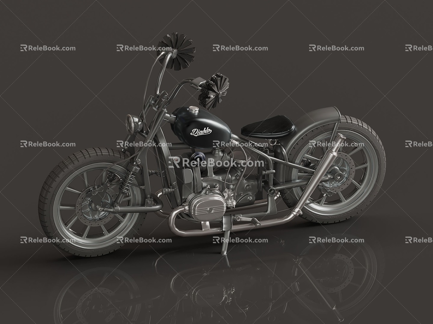 Modern Motorcycle 3d model