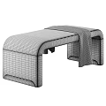 Modern Minimalist Upholstered Sofa Bench With Soft Fabric For Bedroom And Entryway Home Decoration