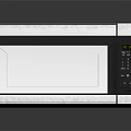Modern Black And Silver Microwave Oven With Stainless Steel Trim Digital Display And Control Panel