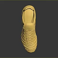 Luxurious Golden Soccer Cleat Featuring Intricate Laces Studded Design And Reflective Metallic Surface