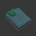 Neatly Folded Blue Polo Shirt With Collar And Zipper On Dark Background