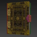Ornate Decorative Box With Golden Decorations Intricate Patterns And Central Circular Motif