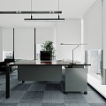 Modern Office Manager Room 3d model