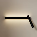 Modern Sleek Black LED Wall Light With Strip Design And Soft Illumination