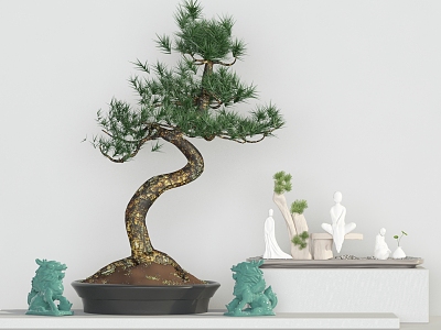 New Chinese Bonsai Ornaments Combination model