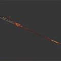 Decorative Fantasy Spear Weapon With Golden Dragon Design Black Green Shaft And Ornate Head