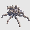 Smart Machine With Multiple Mechanical Legs And Combat Weaponry Structure