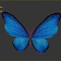 Modern Butterfly Colored Butterfly Tabby Butterfly Leaf Butterfly 3d model