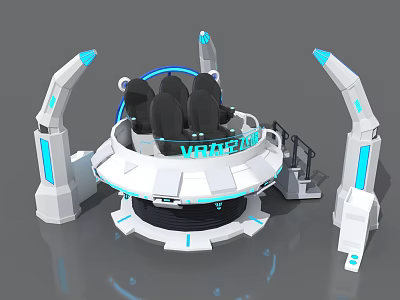 VRRIDER Virtual Reality Machine With Futuristic Design And Mechanical Arms 3d model