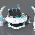 VRRIDER Virtual Reality Machine With Futuristic Design And Mechanical Arms