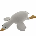 Cute Soft White Plush Duck Stuffed Toy With Yellow Beak And Feet