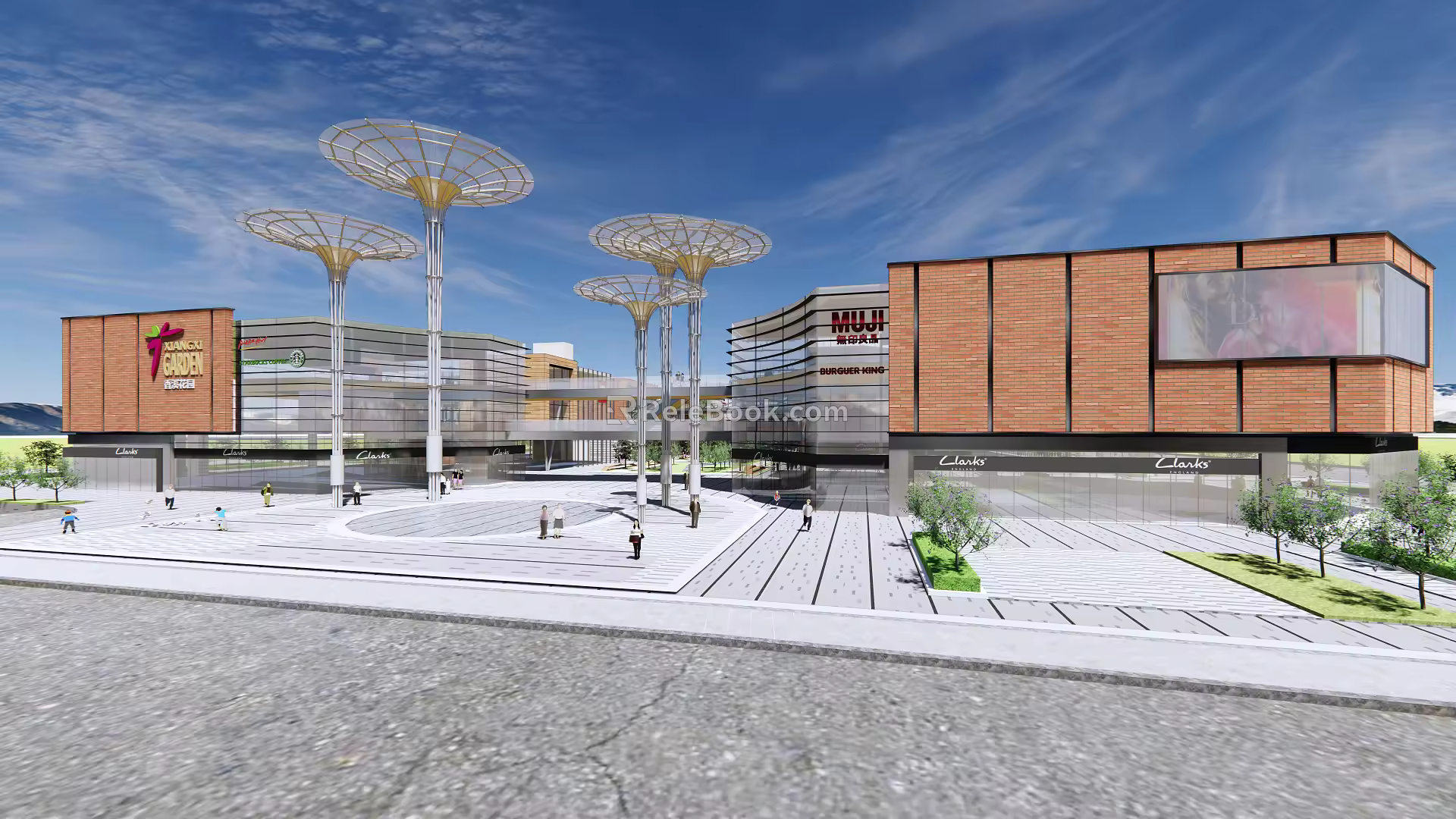 Modern Commercial Building Commercial Complex 3d model