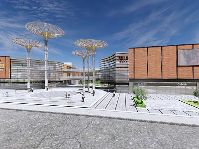 Modern Commercial Building Commercial Complex 3d model