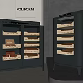 Poliform Modern Display Cabinets With Glass Doors And Interior Lighting 3d model