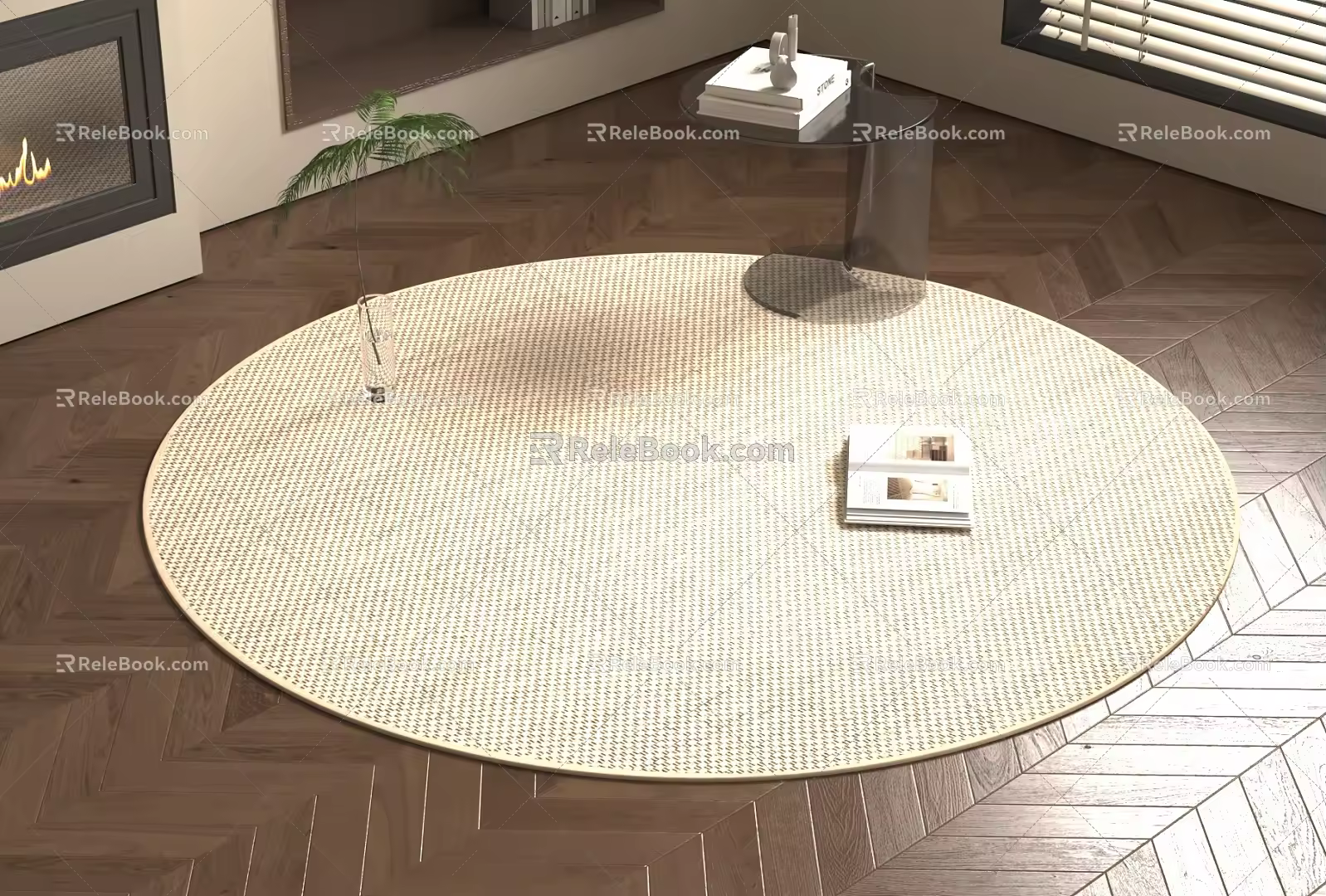 Modern Round Carpet Round Carpet 3d model