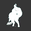 Game Movie Character In White Outfit Black Pants With Muscular Build And Large Scythe