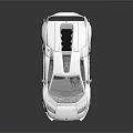 Silver Sleek Sports Car With Orange Wheels And Rear Spoiler Design