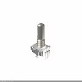Electronic Rotary Encoder Component with Metal Cylindrical Knob and Base Pins