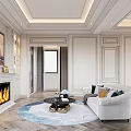Elegant Modern Bedroom Interior With Luxury Bed Golden Chandelier And Wall Art Area Rug
