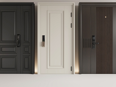 Anti-theft door entry door 3d model