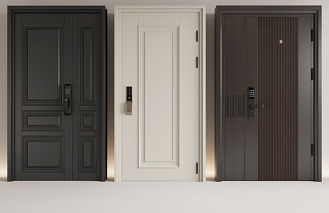 Anti-theft door entry door 3d model