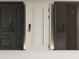 Anti-theft door entry door 3d model