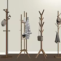 Wooden Coat Racks with Various Designs for Hanging Coats Bags and Hats in Home Entryway