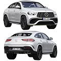 Silver Mercedes SUV Front And Rear Exterior Views
