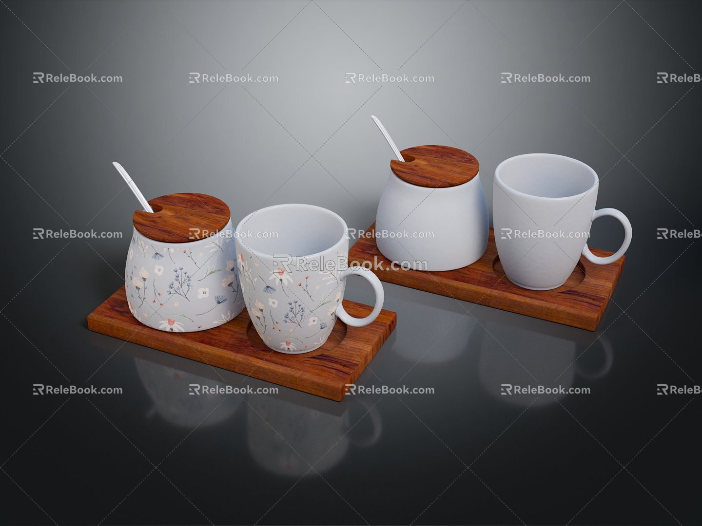 Modern Cup Tea Set Tea Cup Seasoning Bottle model