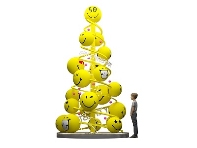 Christmas tree beautiful christmas smile design 3d model