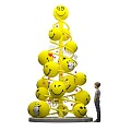 Christmas tree beautiful christmas smile design 3d model