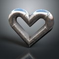 Modern Pipe Art Heart-shaped Iron Pipe Water Pipe Valve Iron Pipe Fittings 3d model