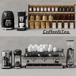 Modern coffee machine Coffee machine combination 3d model