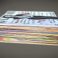 Stack of BAZAAR Magazines with Fashion Beauty Style Trends on Model Cover